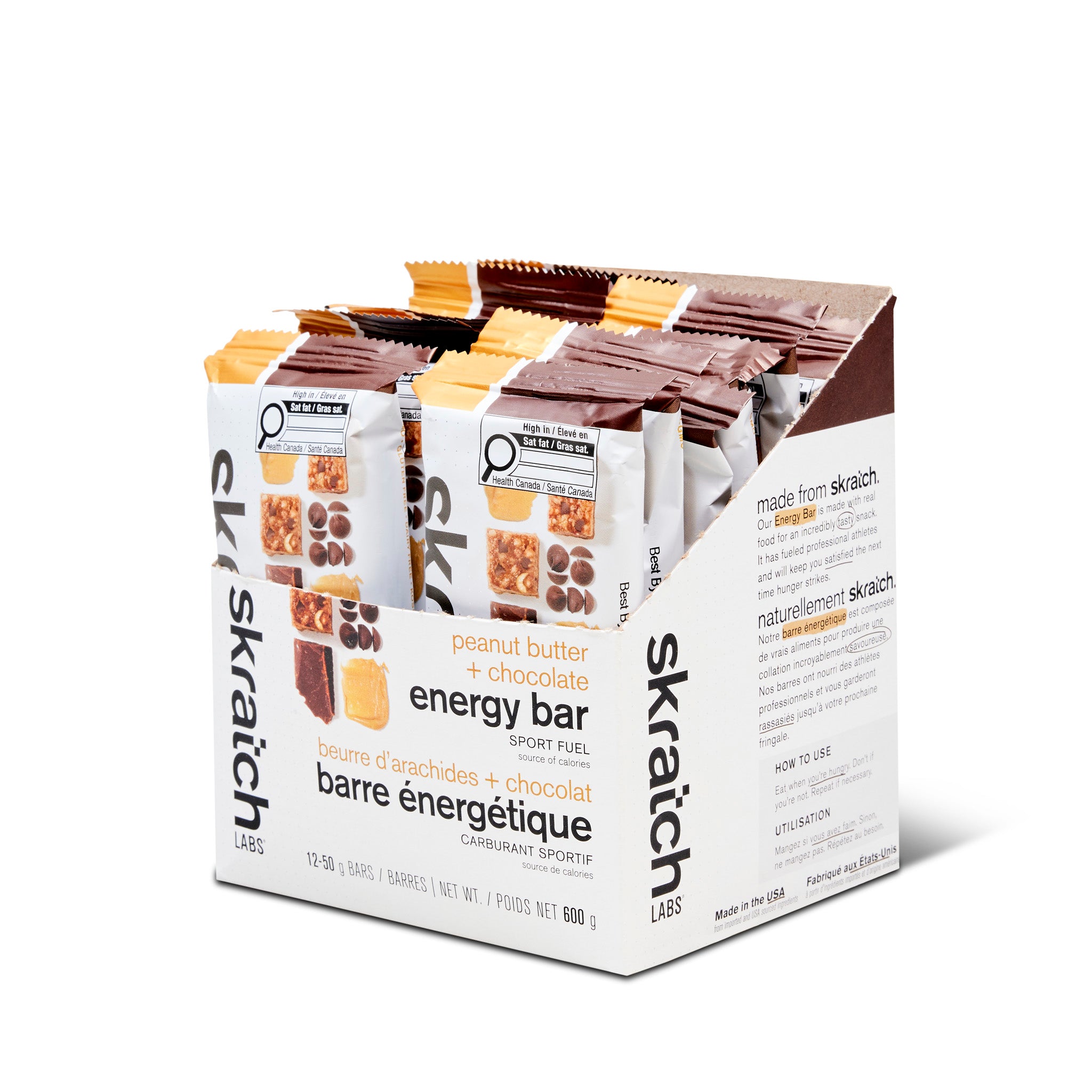 Energy Bar Peanut Butter + Chocolate - 12 Pack