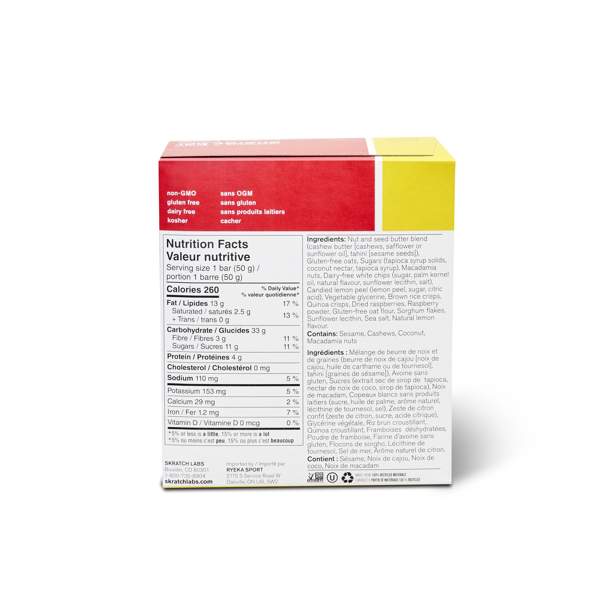Energy Bar Raspberry + Lemon - 12 Pack