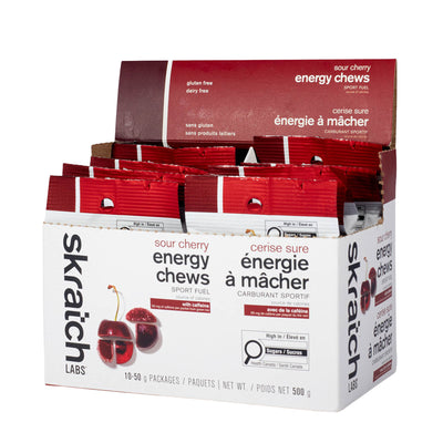 Energy Chews Sour Cherry w/ caffeine - 10 Pack